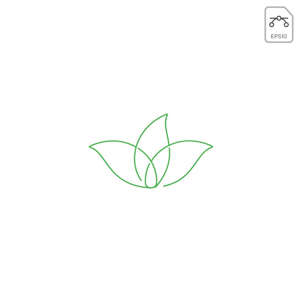叶子自然符号概念向量图标元素孤立图片下载