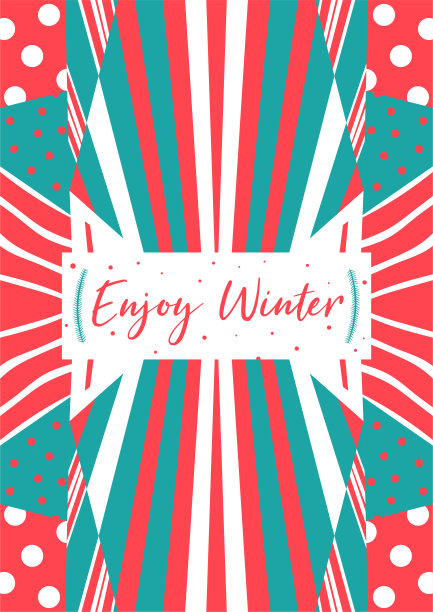 冬季a4传单横幅海报模板矢量插图背景贺卡图片下载