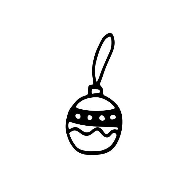 单手绘制的新年和圣诞节元素。涂鸦矢量插图。冬季元素的贺卡，海报，贴纸和季节性设计。在白色背景上隔离图片下载