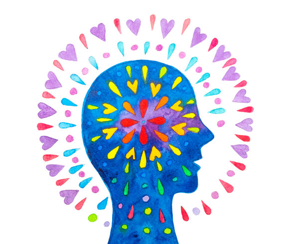 图形灵感。创造性的大脑。图片下载