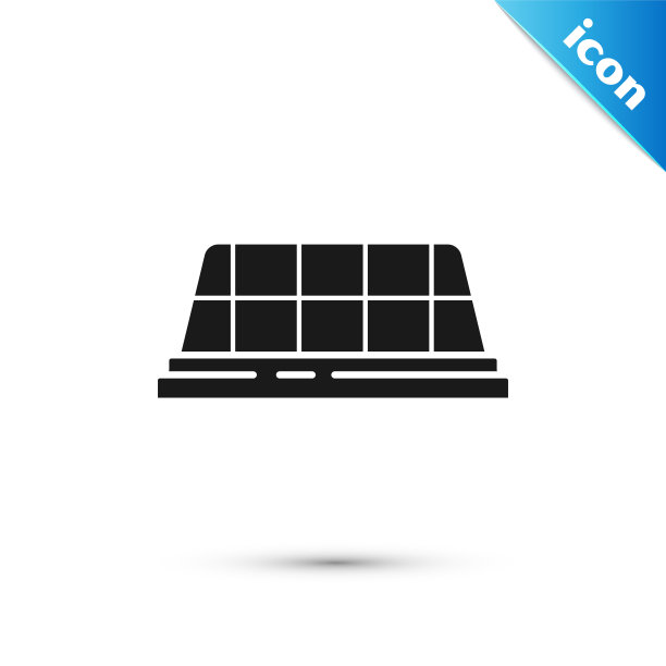 黑色出租车车顶图标孤立在白色背景上。矢量图图片下载