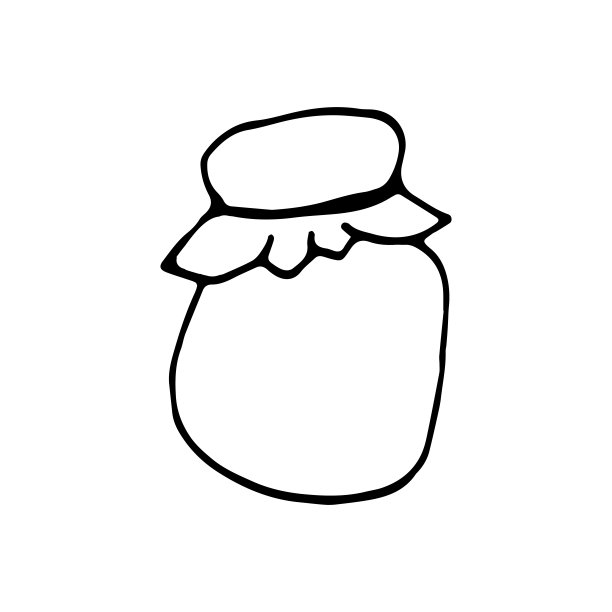 单手绘制元素罐与果酱新年或秋季贺卡，海报，贴纸和季节性设计。孤立在白色背景上。涂鸦矢量插图。图片下载