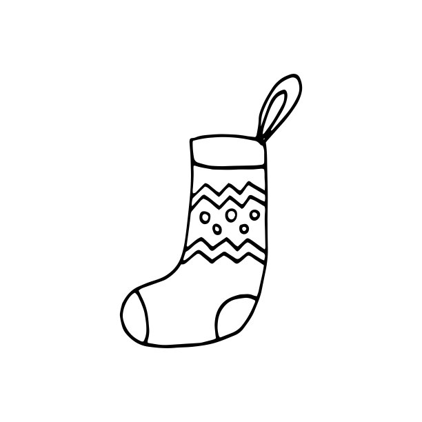 单手绘制的新年和圣诞节元素。涂鸦矢量插图。冬季元素的贺卡，海报，贴纸和季节性设计。在白色背景上隔离图片下载