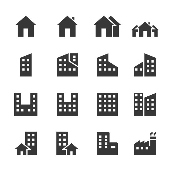 建筑图标矢量素材图片下载