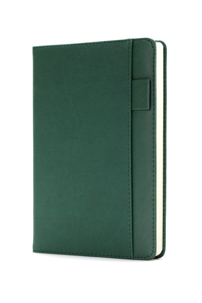 绿色日记孤立在白色背景图片下载