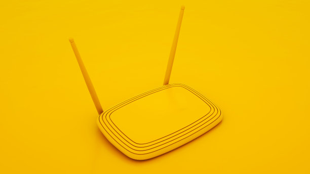 无线路由器。最小的思想概念。三维演示图片下载