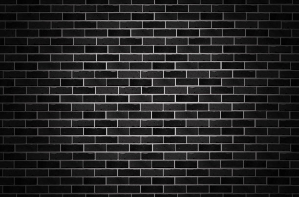 背光黑砖墙图片下载