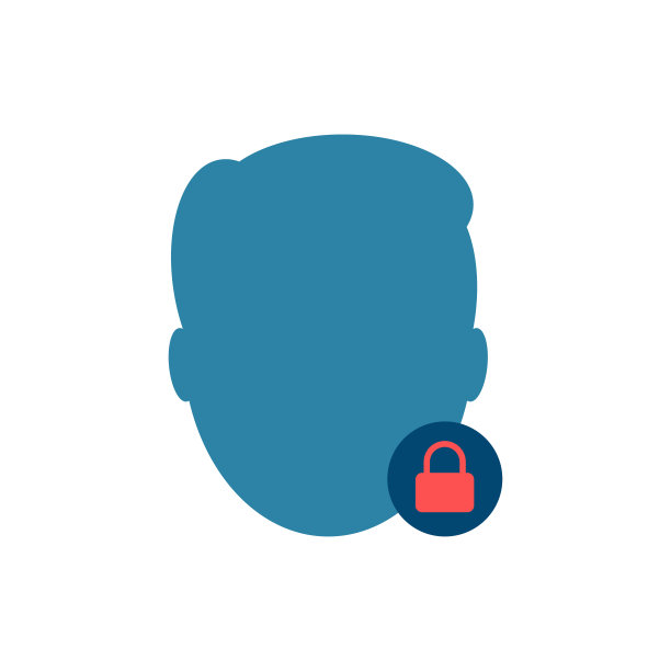 人脸识别与锁定，网络安全概念。数字安全认证概念。生物识别授权。识别图片下载