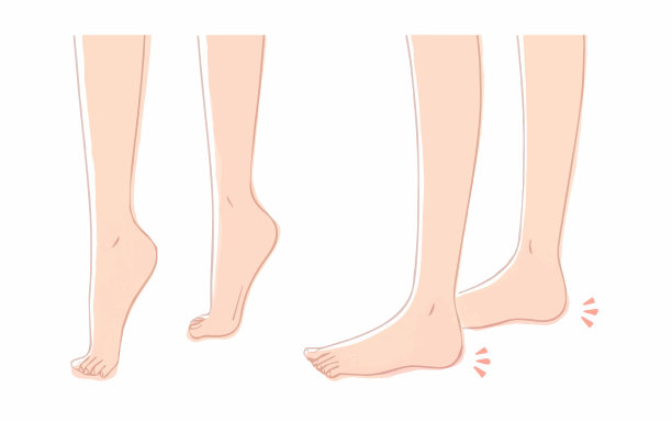 女性脚部做抬高鞋跟的运动图片下载