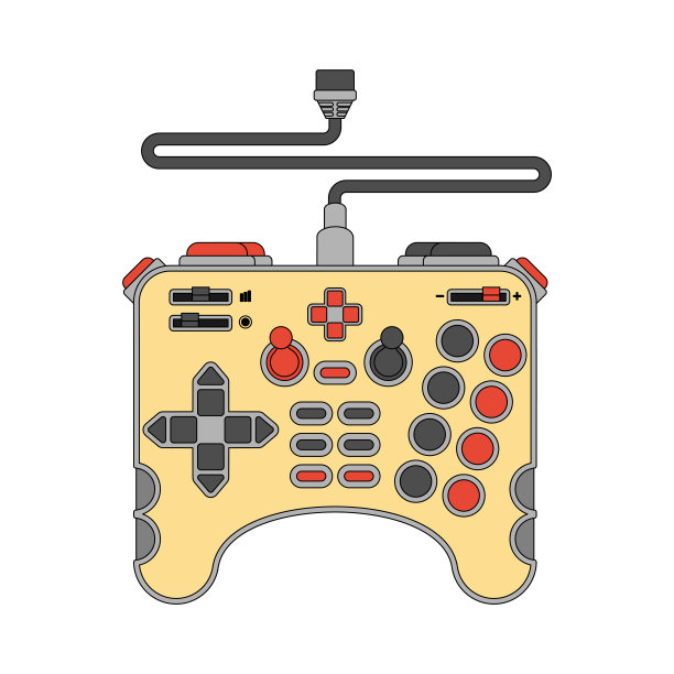 超级操纵杆。Meag Gamepad游戏控制台。电子游戏控制器。很多按钮图片下载