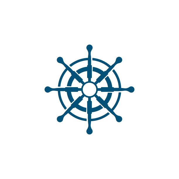 船舶方向盘矢量图标图片下载