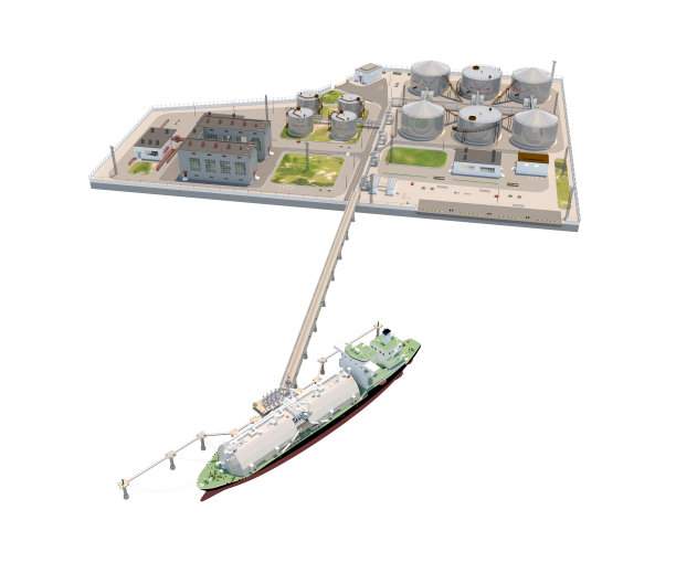 海港。3 d渲染。图片下载