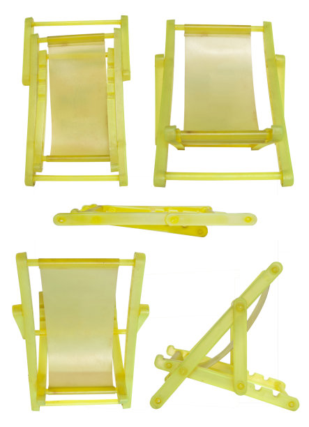 黄色折叠式行军床图片下载