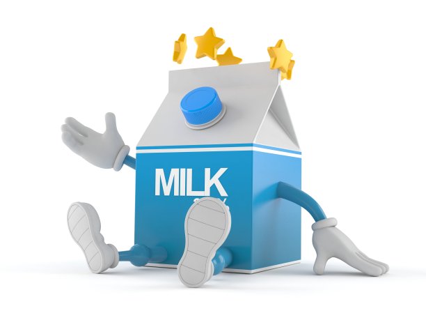 牛奶盒人物，头周围有星星图片下载