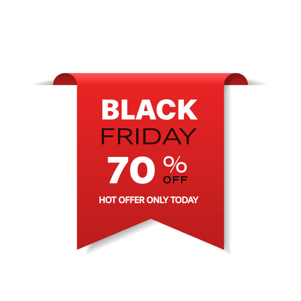 特价促销促销营销黑色星期五假日购物概念红色七折折扣标签标志的广告活动在零售图片下载