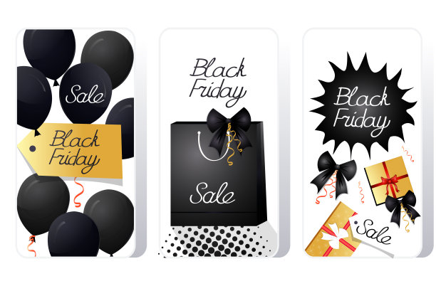 大减价黑色星期五传单特价促销促销假日购物概念智能手机屏幕设置在线移动应用程序广告活动水平图片下载