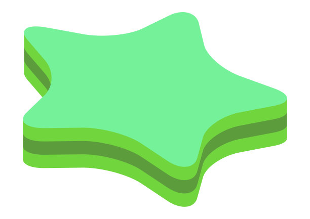 星形等距3d渲染孤立背景图片下载