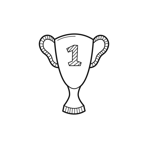 手绘奖杯矢量素材图片下载