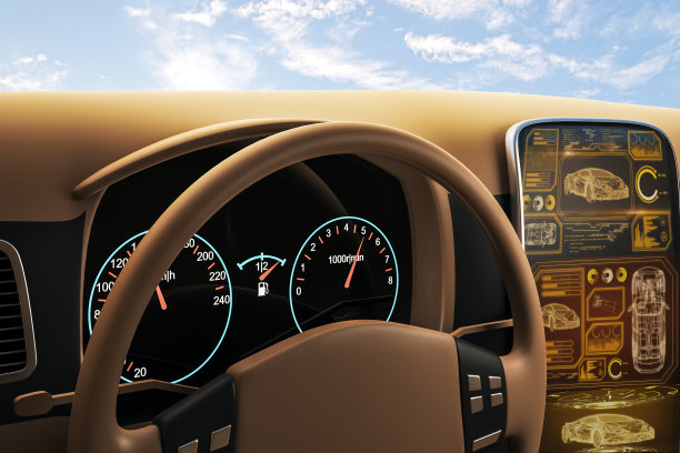 现代棕色汽车内饰图片下载