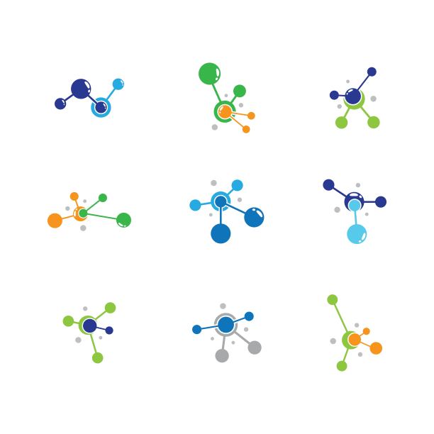 分子矢量图标图片下载