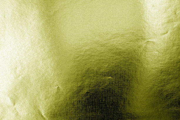 金属化塑料包装纹理，黄色皱褶。图片下载