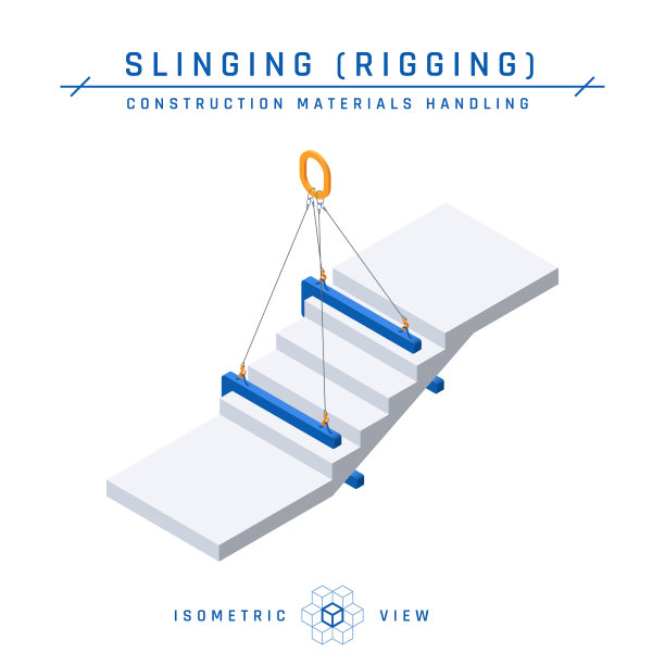 楼梯，俯视图，矢量等距风格图片下载