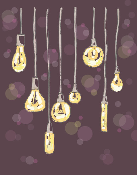 在黑暗的mackgrounds上的一组灯图片下载