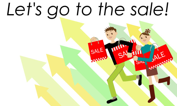 人们跑去买特价商品的插图图片下载