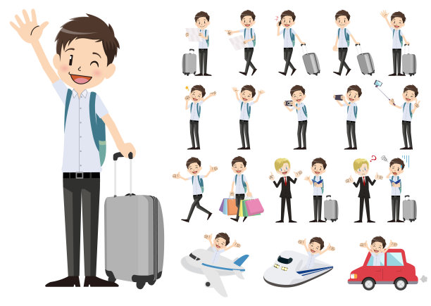 一组学生旅行图片下载