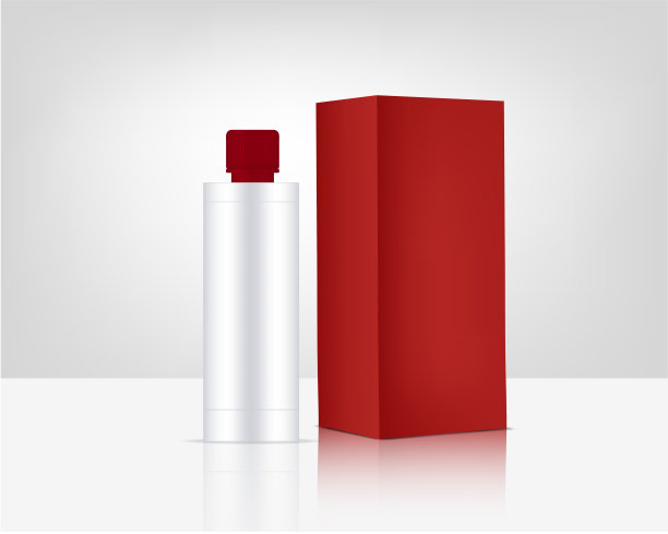 瓶子模拟现实有机化妆品和盒子护肤产品背景插图。医疗保健和医疗概念设计。图片下载