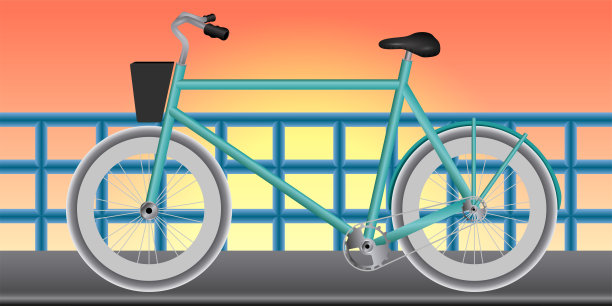 孤立的经典的自行车图片下载