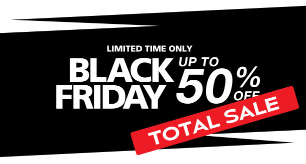 黑色星期五促销标签布局设计图片下载