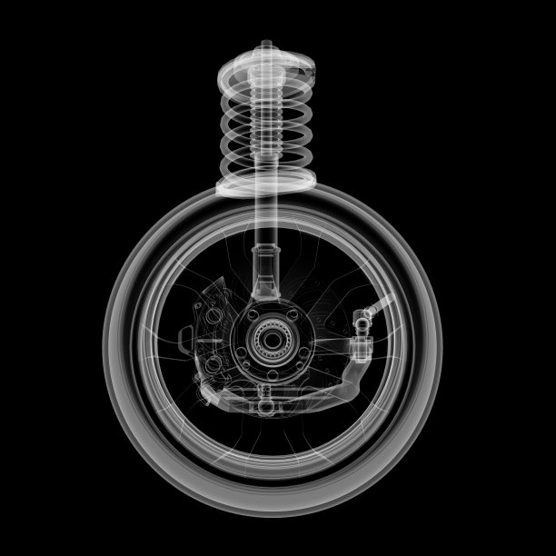 x光汽车悬架和制动盘图片下载