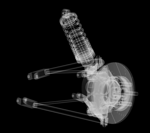 x光汽车悬架和制动盘图片下载