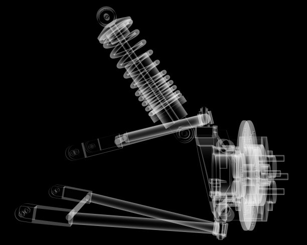 x光汽车悬架和制动盘图片下载
