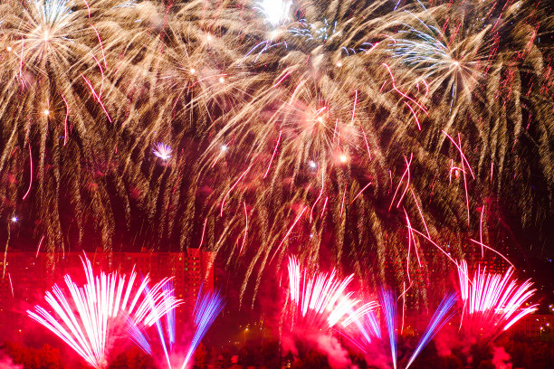 新年和圣诞节的烟花照片图片下载