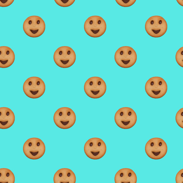 幸福微笑饼干无缝图案图片下载