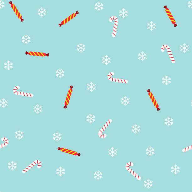 圣诞节用糖果无缝图案。矢量插图。图片下载