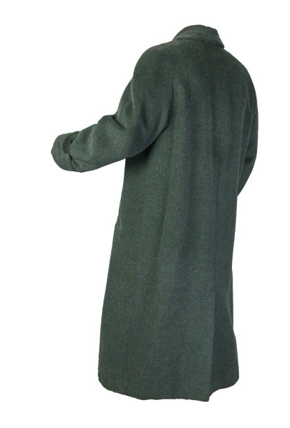 有兜帽的女性羊毛外套，孤立在白色背景上。图片下载