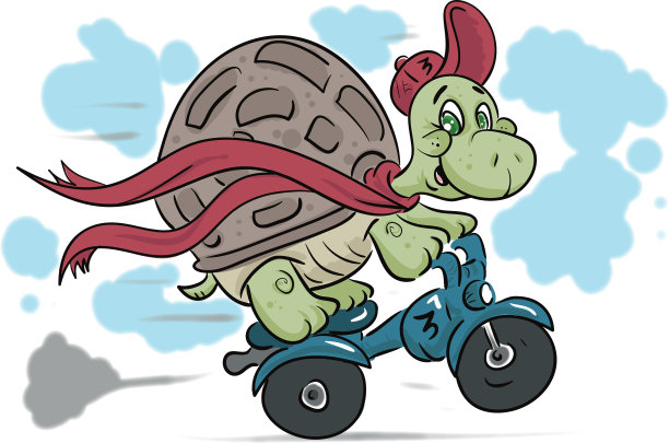 骑自行车的乌龟图片下载