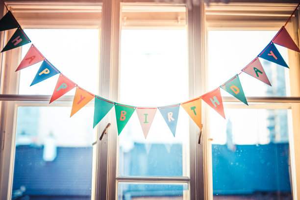 生日的旗帜图片下载