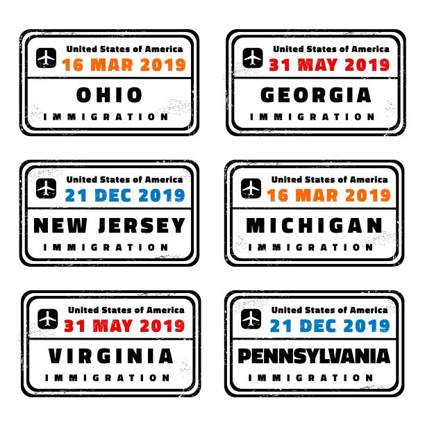 美国向量邮票图片下载