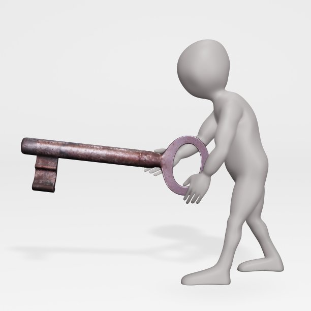 三维渲染的字符与关键图片下载