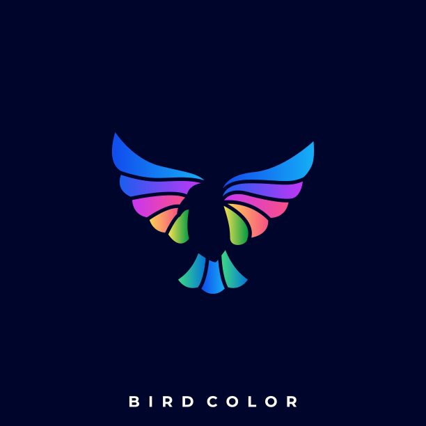 鸟彩色插图矢量模板图片下载