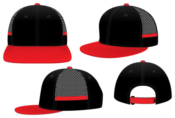 设置街舞帽设计向量图片下载