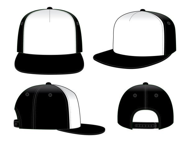 设置街舞帽设计向量图片下载