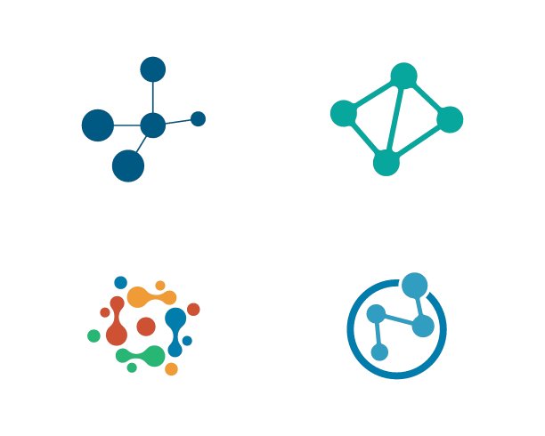 分子图标矢量设计图片下载