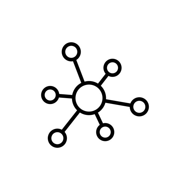 简单的分子线图标。图片下载