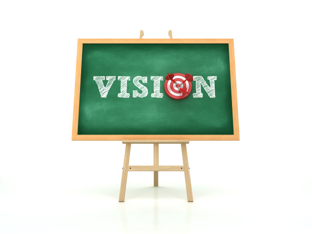 画架与视觉字和目标黑板框架- 3D渲染图片下载