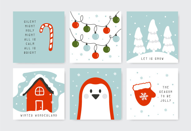 圣诞贺卡。图片下载